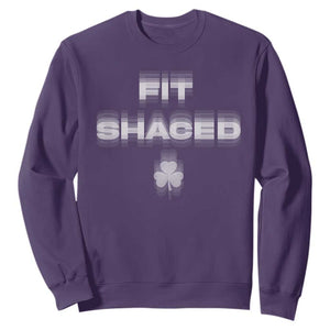 Funny Irish Beer Drinking St Patrick's Day Fit Shaced Sweatshirt Shamrock TS11 Purple Print Your Wear