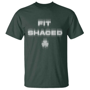 Funny Irish Beer Drinking St Patrick's Day Fit Shaced T Shirt Shamrock TS11 Dark Forest Green Print Your Wear