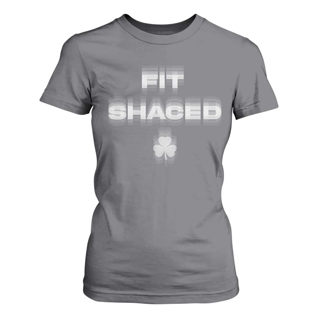 Funny Irish Beer Drinking St Patrick's Day Fit Shaced T Shirt For Women Shamrock TS11 Charcoal Print Your Wear