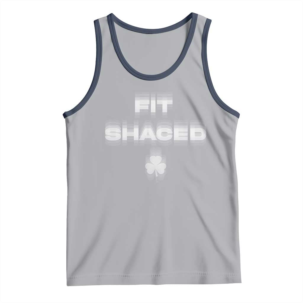 Funny Irish Beer Drinking St Patrick's Day Fit Shaced Tank Top Shamrock TS11 Athletic Heather Navy Print Your Wear