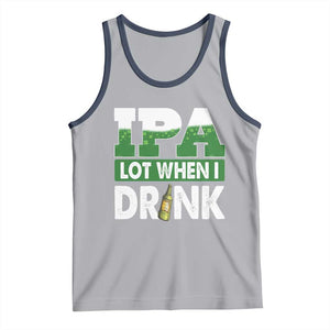Funny Irish Beer Drinking St Patrick's Day Tank Top IPA Lot When I Drink Shamrock TS11 Athletic Heather Navy Print Your Wear