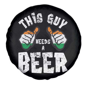 Funny Irish Beer Drinking Spare Tire Cover This Guy Needs A Beer Ireland Flag TS11 Print Your Wear