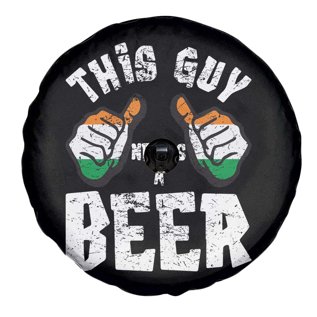 Funny Irish Beer Drinking Spare Tire Cover This Guy Needs A Beer Ireland Flag TS11 Print Your Wear