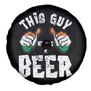 Funny Irish Beer Drinking Spare Tire Cover This Guy Needs A Beer Ireland Flag TS11 Print Your Wear