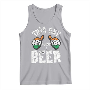 Funny Irish Beer Drinking Tank Top This Guy Needs A Beer Ireland Flag TS11 Athletic Heather Print Your Wear