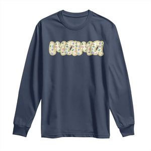 Autism Mama Long Sleeve Shirt Autism Awareness Mental Health Puzzle Glitter Print TS11 Navy Print Your Wear