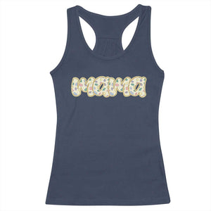 Autism Mama Racerback Tank Top Autism Awareness Mental Health Puzzle Glitter Print TS11 Navy Print Your Wear