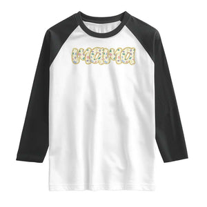 Autism Mama Raglan Shirt Autism Awareness Mental Health Puzzle Glitter Print TS11 White Black Print Your Wear