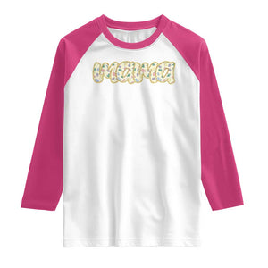 Autism Mama Raglan Shirt Autism Awareness Mental Health Puzzle Glitter Print TS11 White Heliconia Print Your Wear