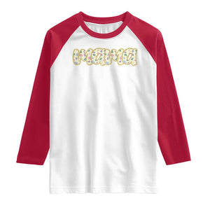 Autism Mama Raglan Shirt Autism Awareness Mental Health Puzzle Glitter Print TS11 White Red Print Your Wear