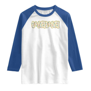 Autism Mama Raglan Shirt Autism Awareness Mental Health Puzzle Glitter Print TS11 White Royal Print Your Wear