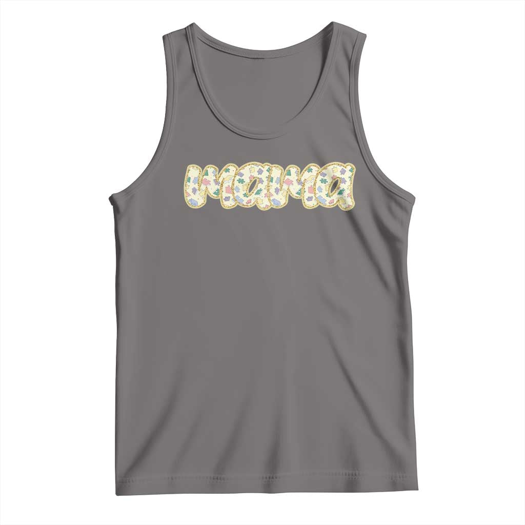 Autism Mama Tank Top Autism Awareness Mental Health Puzzle Glitter Print TS11 Deep Heather Print Your Wear