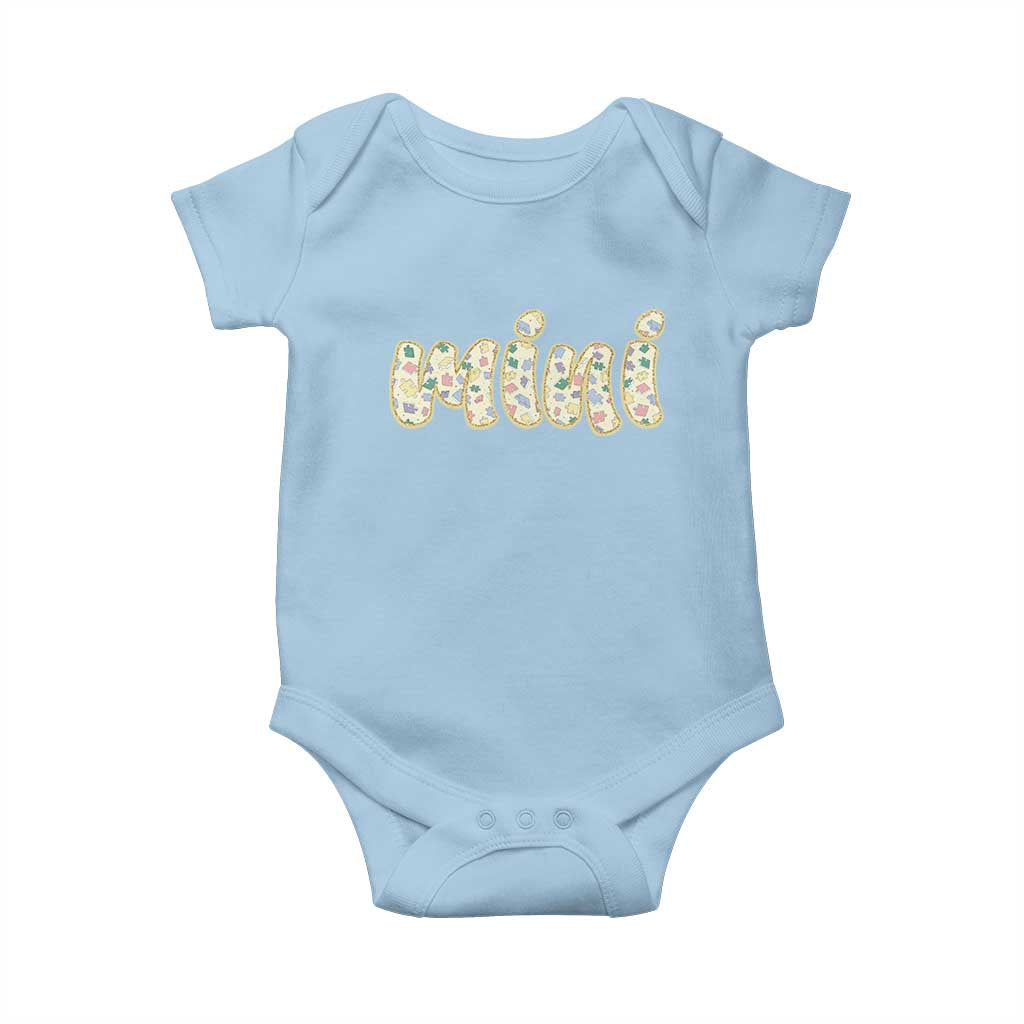 Autism Mini Baby Onesie Autism Awareness Mental Health Puzzle Glitter Print TS11 Light Blue Print Your Wear
