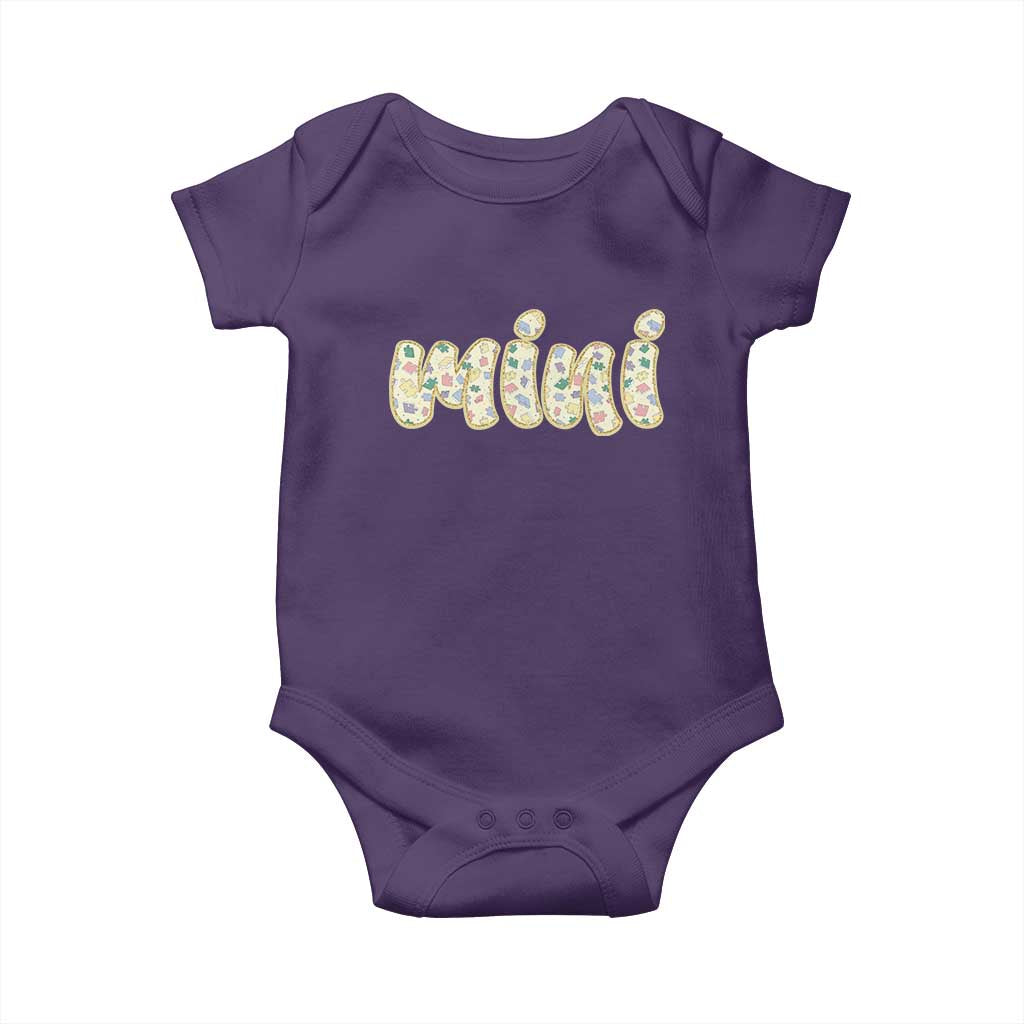 Autism Mini Baby Onesie Autism Awareness Mental Health Puzzle Glitter Print TS11 Purple Print Your Wear