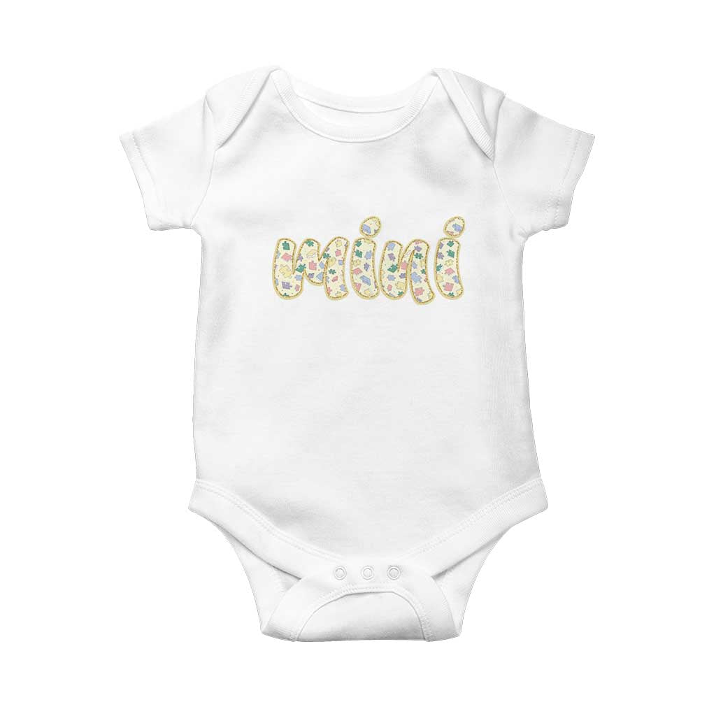 Autism Mini Baby Onesie Autism Awareness Mental Health Puzzle Glitter Print TS11 White Print Your Wear