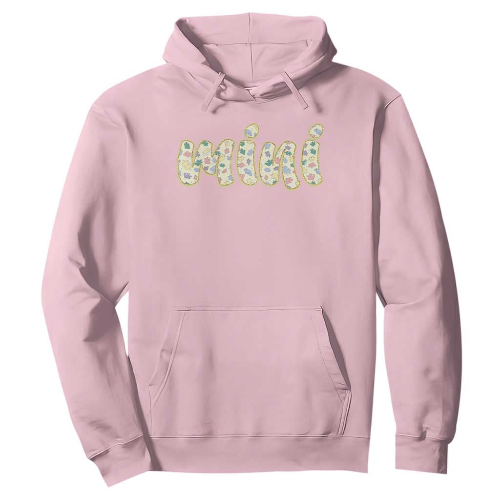 Autism Mini Hoodie Autism Awareness Mental Health Puzzle Glitter Print TS11 Light Pink Print Your Wear