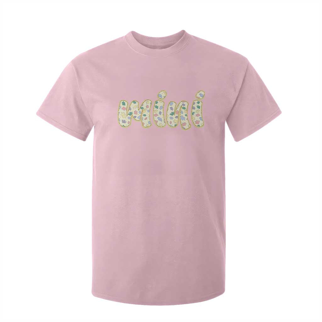 Autism Mini T Shirt For Kid Autism Awareness Mental Health Puzzle Glitter Print TS11 Light Pink Print Your Wear