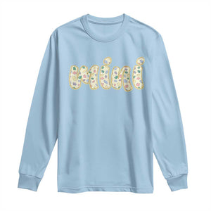 Autism Mini Long Sleeve Shirt Autism Awareness Mental Health Puzzle Glitter Print TS11 Light Blue Print Your Wear