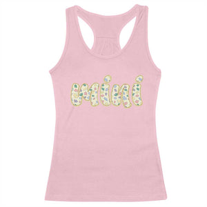 Autism Mini Racerback Tank Top Autism Awareness Mental Health Puzzle Glitter Print TS11 Light Pink Print Your Wear