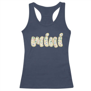 Autism Mini Racerback Tank Top Autism Awareness Mental Health Puzzle Glitter Print TS11 Navy Print Your Wear