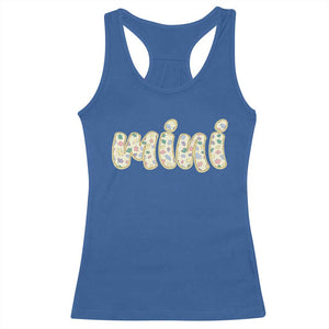 Autism Mini Racerback Tank Top Autism Awareness Mental Health Puzzle Glitter Print TS11 Royal Blue Print Your Wear