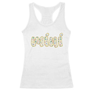 Autism Mini Racerback Tank Top Autism Awareness Mental Health Puzzle Glitter Print TS11 White Print Your Wear