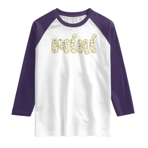 Autism Mini Raglan Shirt Autism Awareness Mental Health Puzzle Glitter Print TS11 White Purple Print Your Wear