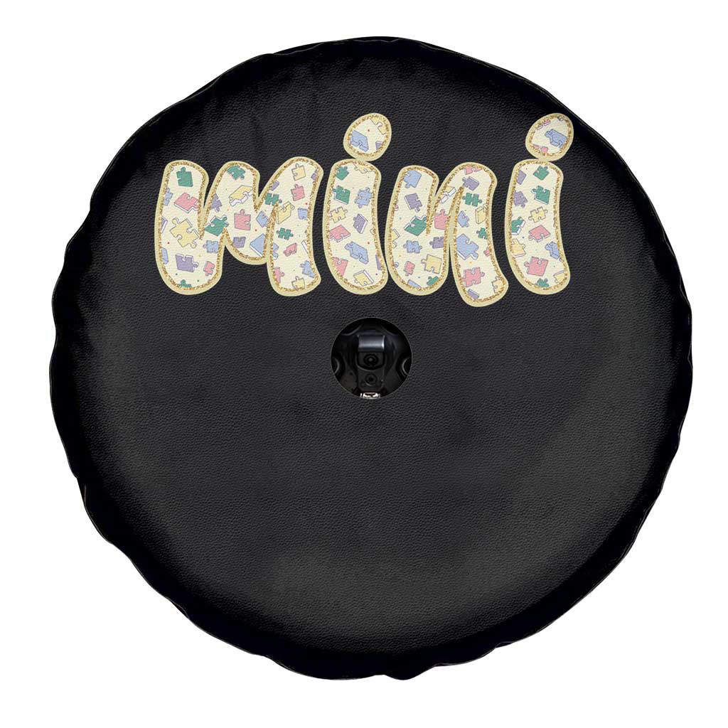 Autism Mini Spare Tire Cover Autism Awareness Mental Health Puzzle Glitter Print TS11 Print Your Wear