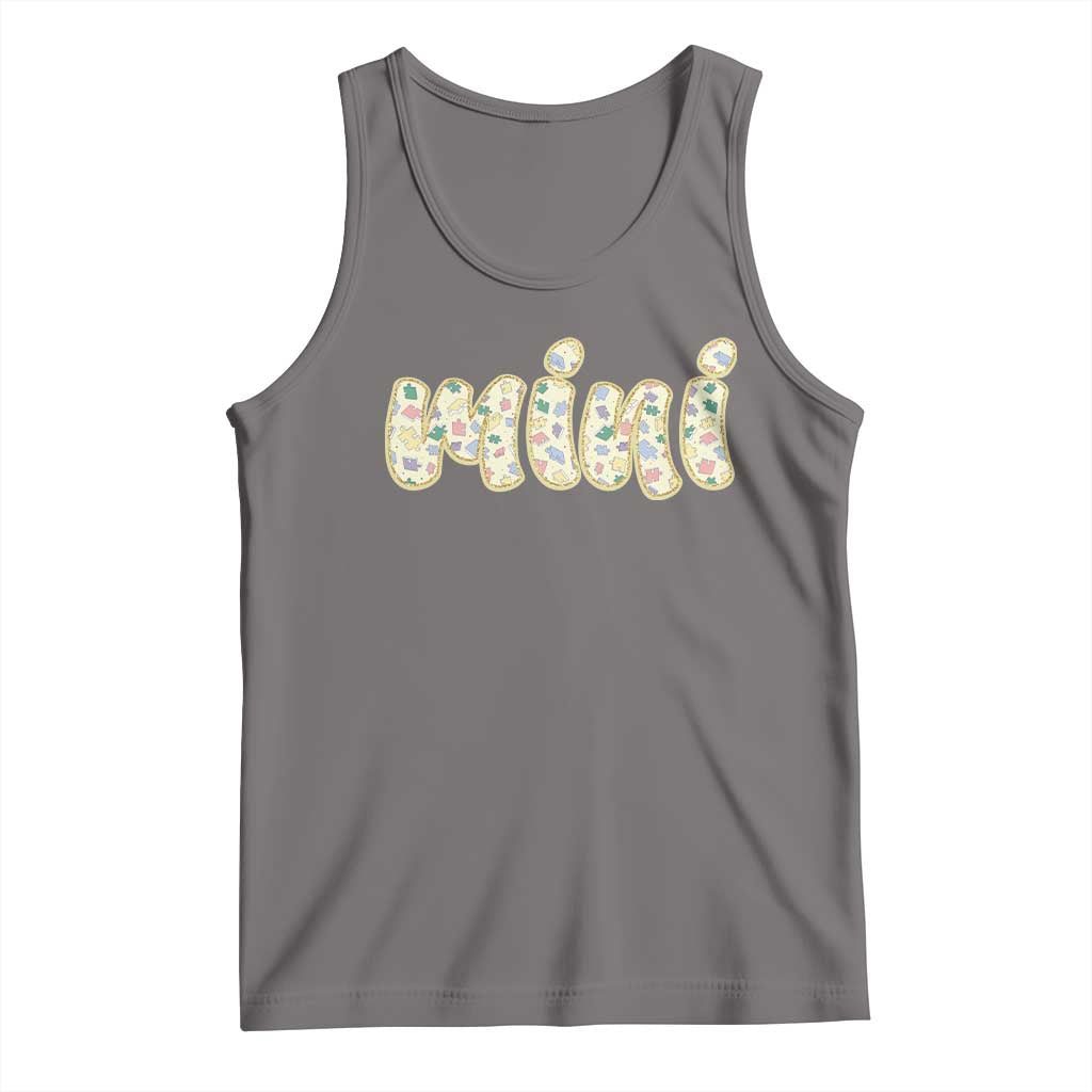 Autism Mini Tank Top Autism Awareness Mental Health Puzzle Glitter Print TS11 Deep Heather Print Your Wear