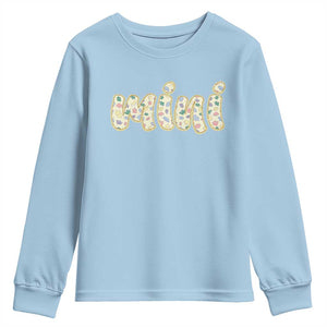 Autism Mini Youth Sweatshirt Autism Awareness Mental Health Puzzle Glitter Print TS11 Light Blue Print Your Wear