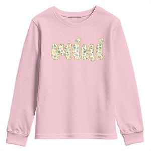Autism Mini Youth Sweatshirt Autism Awareness Mental Health Puzzle Glitter Print TS11 Light Pink Print Your Wear