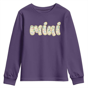 Autism Mini Youth Sweatshirt Autism Awareness Mental Health Puzzle Glitter Print TS11 Purple Print Your Wear