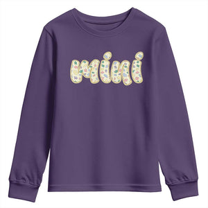 Autism Mini Youth Sweatshirt Autism Awareness Mental Health Puzzle Glitter Print TS11 Purple Print Your Wear