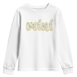 Autism Mini Youth Sweatshirt Autism Awareness Mental Health Puzzle Glitter Print TS11 White Print Your Wear