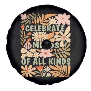Celebrate Minds Of All Kinds Spare Tire Cover Autism Awareness Inspirational Quote Flowers TS11 Print Your Wear