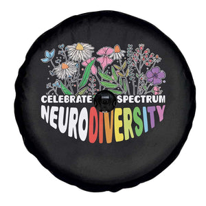 Celebrate The Spectrum Neurodiversity Spare Tire Cover Flower Autism Awareness ASD ADHD TS11 Print Your Wear