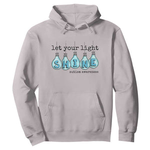 Let Your Light Shine Autism Awareness Hoodie Light Bulb Autism Acceptance TS11 Ice Gray Print Your Wear
