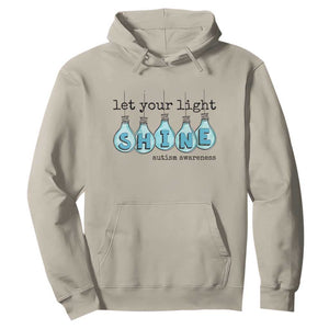 Let Your Light Shine Autism Awareness Hoodie Light Bulb Autism Acceptance TS11 Sand Print Your Wear