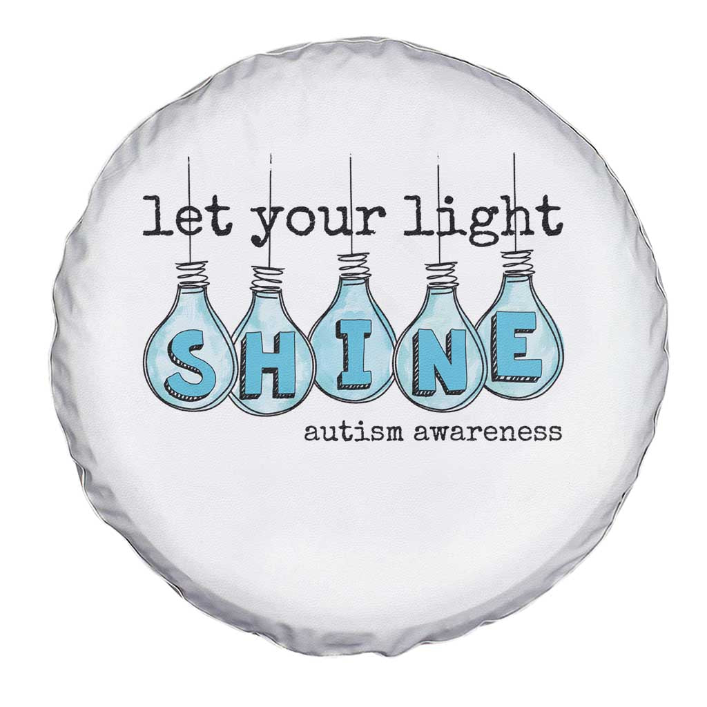 Let Your Light Shine Autism Awareness Spare Tire Cover Light Bulb Autism Acceptance TS11 Print Your Wear