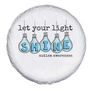 Let Your Light Shine Autism Awareness Spare Tire Cover Light Bulb Autism Acceptance TS11 Print Your Wear