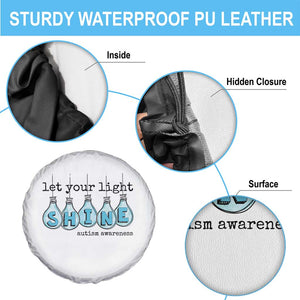 Let Your Light Shine Autism Awareness Spare Tire Cover Light Bulb Autism Acceptance TS11 Print Your Wear