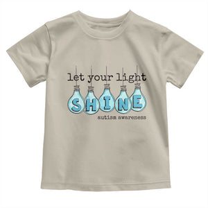 Let Your Light Shine Autism Awareness Toddler T Shirt Light Bulb Autism Acceptance TS11 Sand Print Your Wear