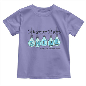 Let Your Light Shine Autism Awareness Toddler T Shirt Light Bulb Autism Acceptance TS11 Violet Print Your Wear
