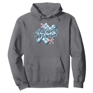 Autism Mama Coquette Puzzle Piece Pink Bow Hoodie TS11 Charcoal Print Your Wear
