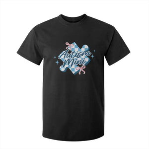 Autism Mini Coquette Puzzle Piece Pink Bow T Shirt For Kid TS11 Black Print Your Wear