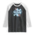 Autism Mini Coquette Puzzle Piece Pink Bow Raglan Shirt TS11 Black White Print Your Wear