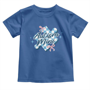 Autism Mini Coquette Puzzle Piece Pink Bow Toddler T Shirt TS11 Royal Blue Print Your Wear