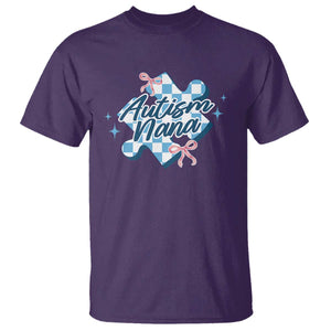 Autism Nana Coquette Puzzle Piece Pink Bow T Shirt TS11 Purple Print Your Wear