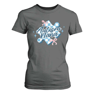 Autism Nana Coquette Puzzle Piece Pink Bow T Shirt For Women TS11 Dark Heather Print Your Wear