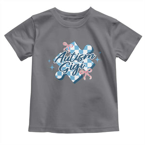 Autism Gigi Coquette Puzzle Piece Pink Bow Toddler T Shirt TS11 Charcoal Print Your Wear